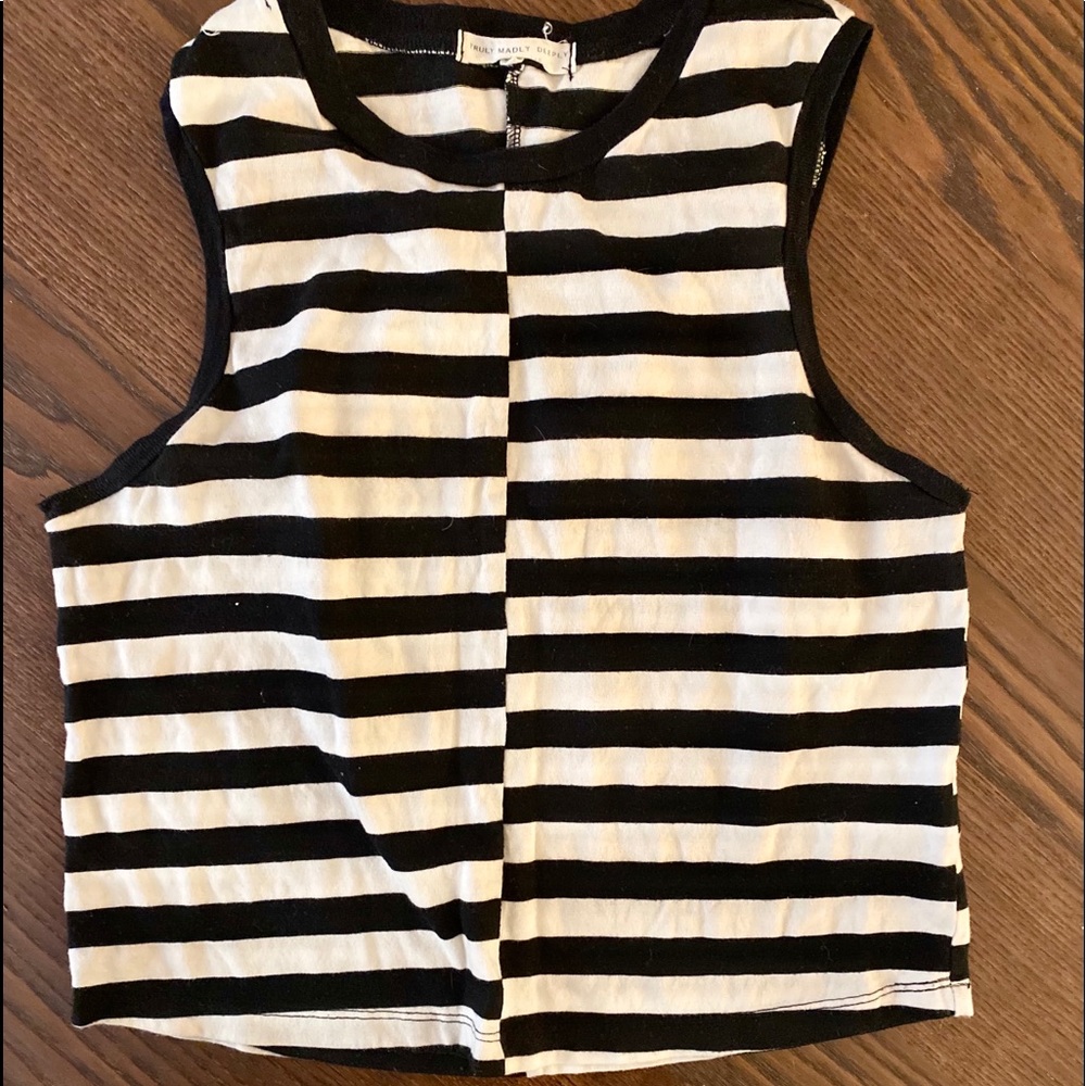 Truly Madly Deeply Asymmetrical Striped Top